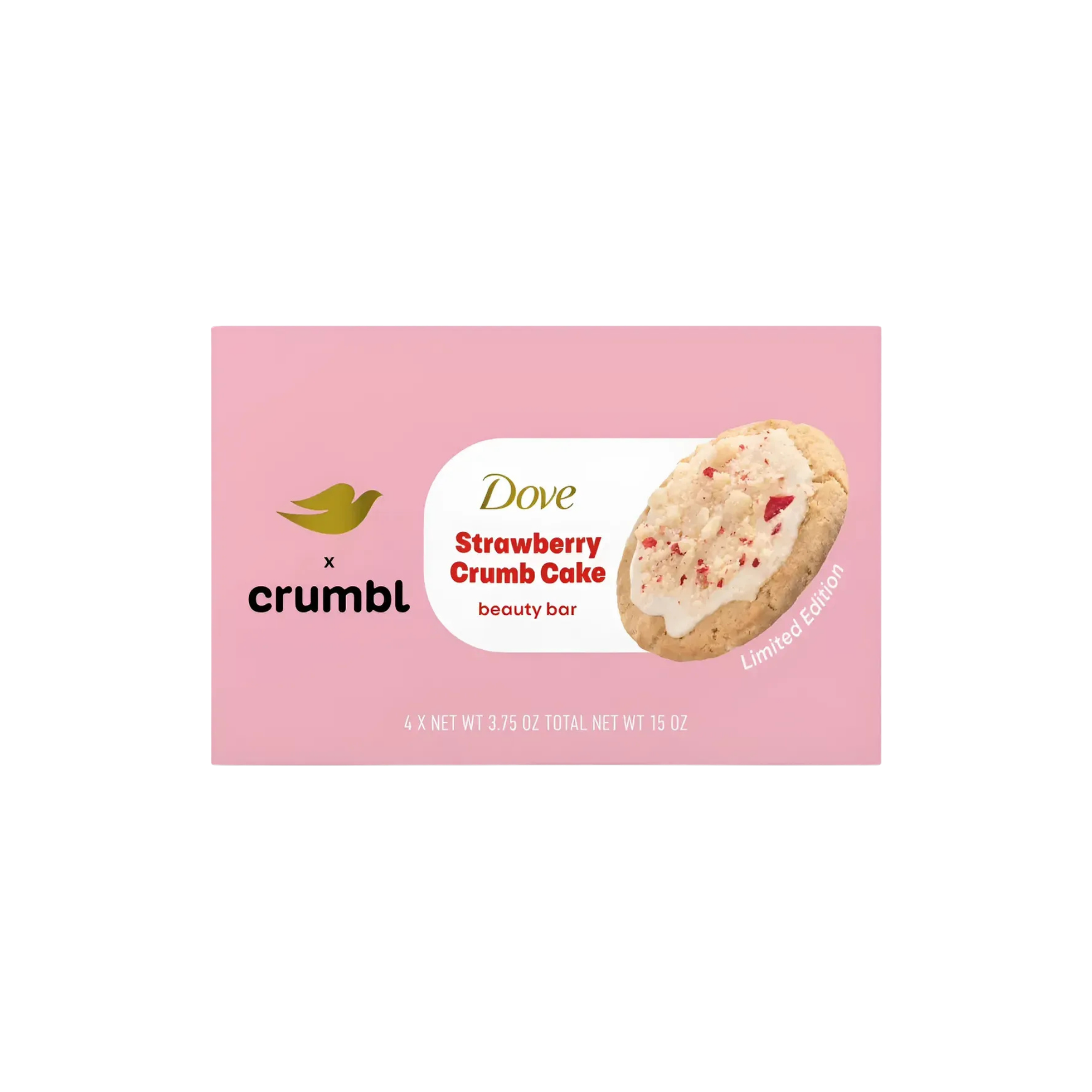 Jabón de Barra Dove x Crumbl Strawberry Crumb Cake 4x110ml